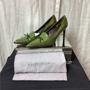 Ralph Lauren Sage Green Heels; Size: 10